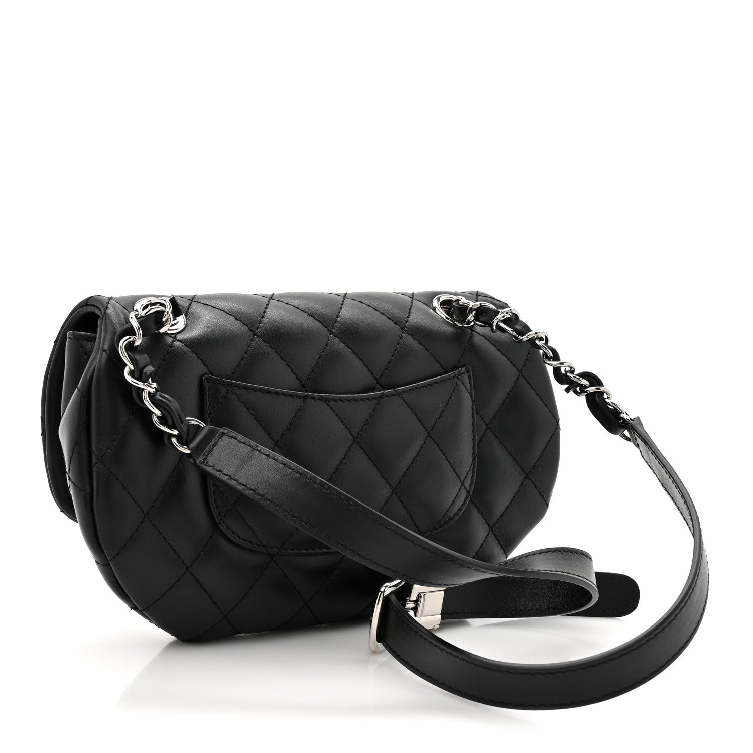 Chanel Calfskin Quilted CC Uniform Flap Belt Bag Black 3 of 11