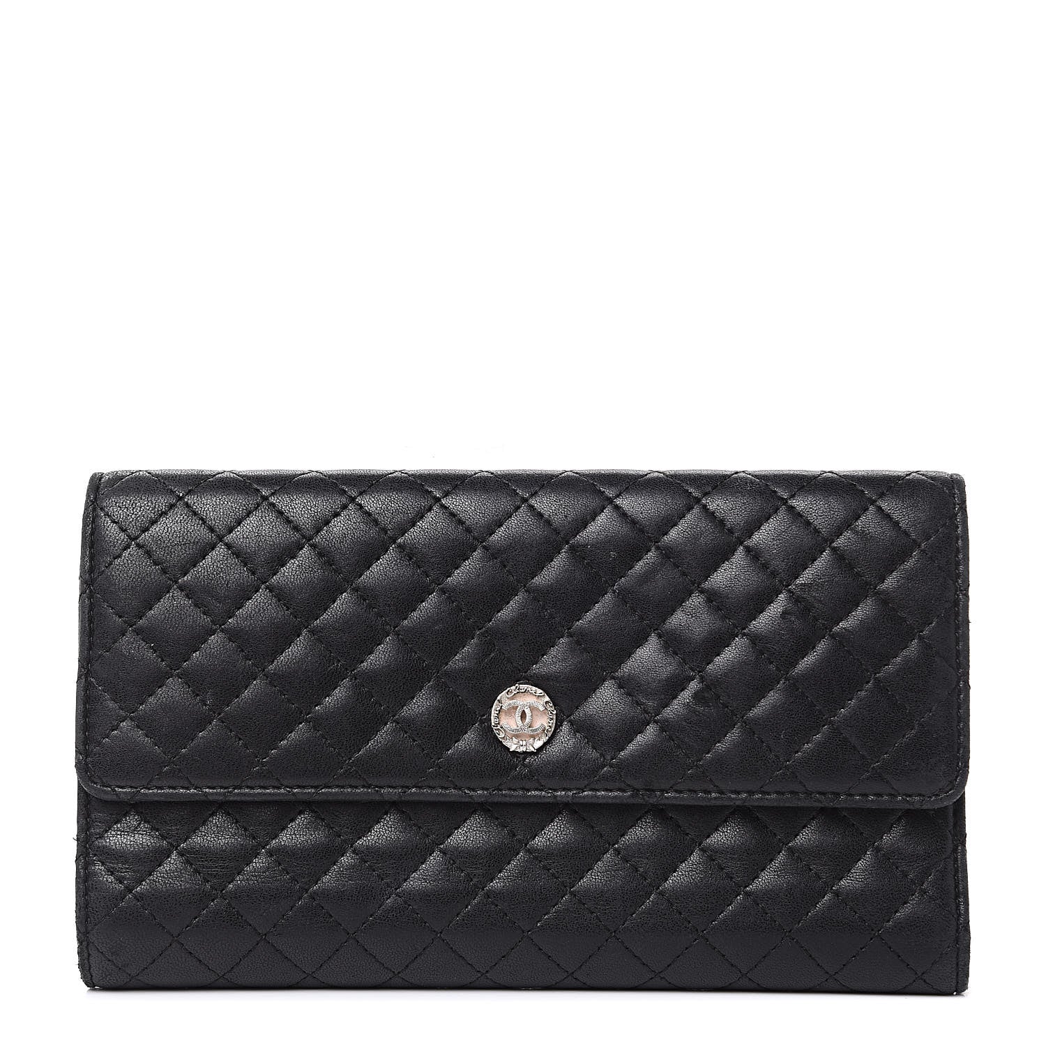 Chanel Lambskin Micro Quilted Tri-Fold Wallet Black 1 of 17