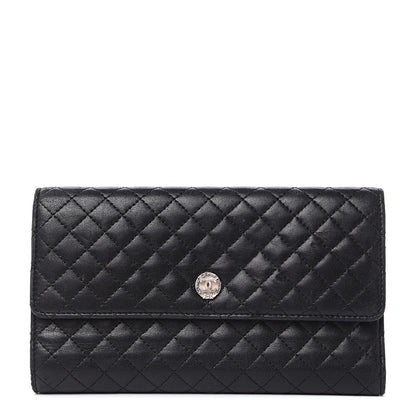 Chanel Lambskin Micro Quilted Tri-Fold Wallet Black 1 of 17