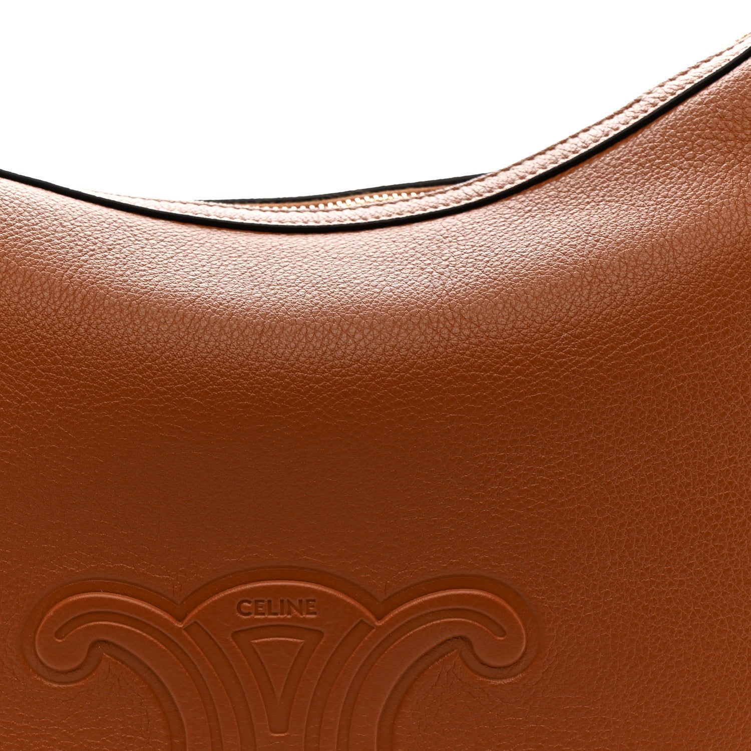 Celine Supple Calfskin Medium Triomphe Heloise Shoulder Bag Tan 9 of 11