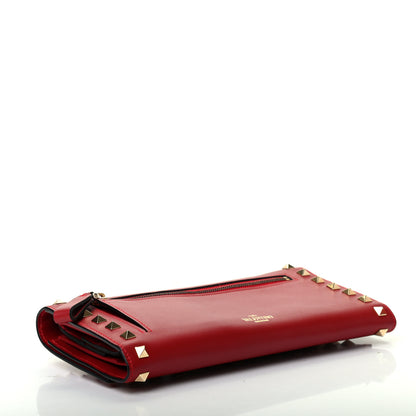 Valentino Garavani Calfskin Rockstud Wristlet Wallet Rosso Valentino 3 of 7