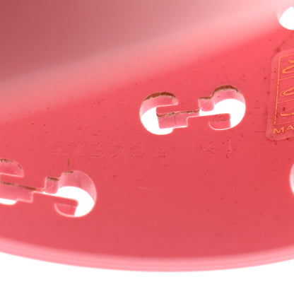 Gucci Rubber GG Monogram Perforated Womens Slide Sandals Rose Box 41 7 of 9