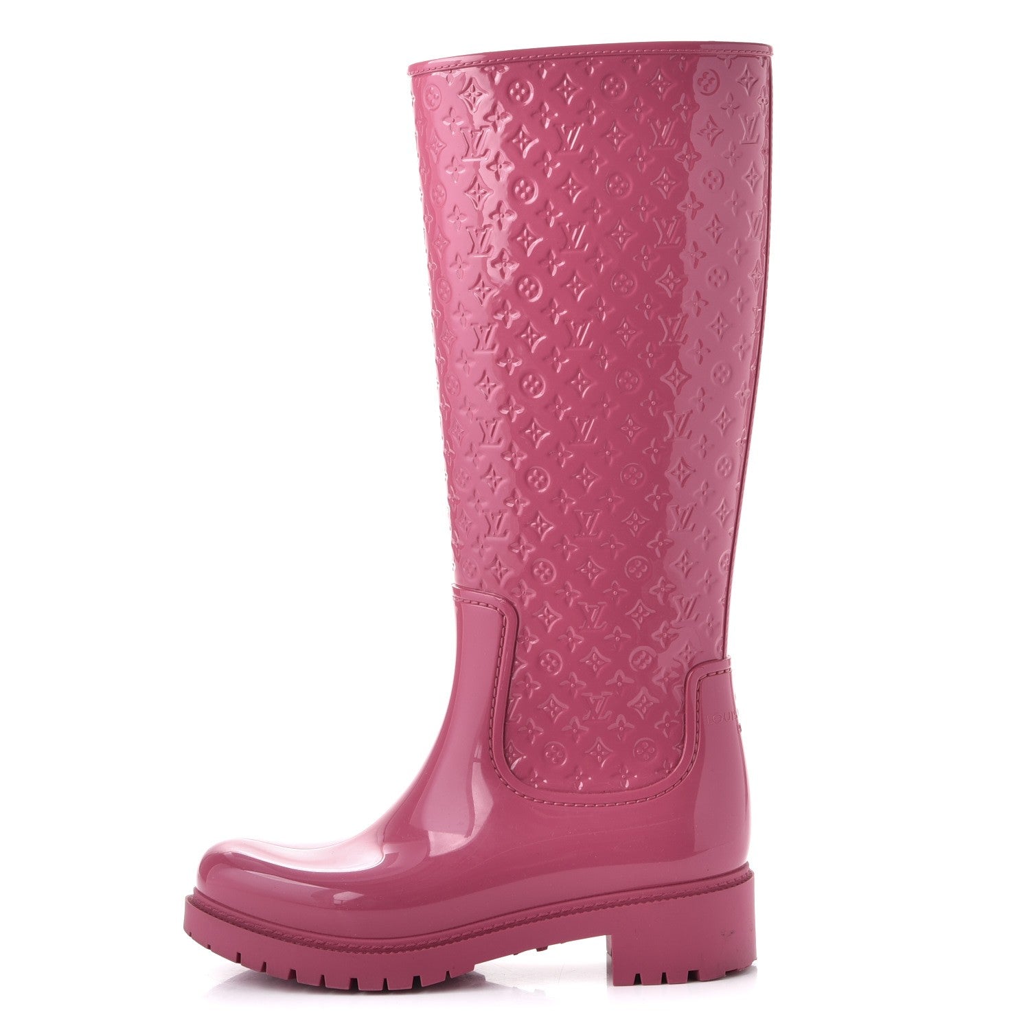 Louis Vuitton Rubber Embossed Monogram Splash Rain Boots 36 Pink 1 of 9