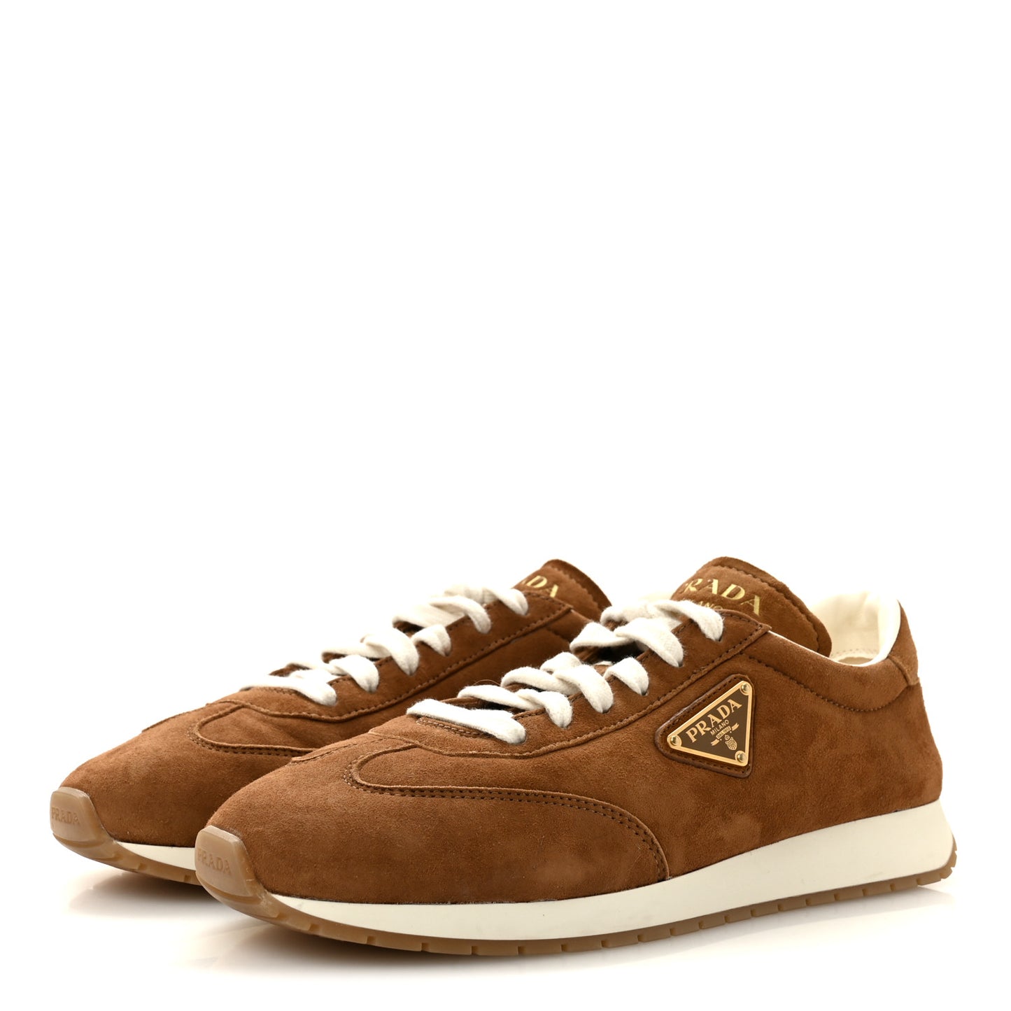 Suede Logo Womens Low Top Sneakers 40 Cocoa Brown