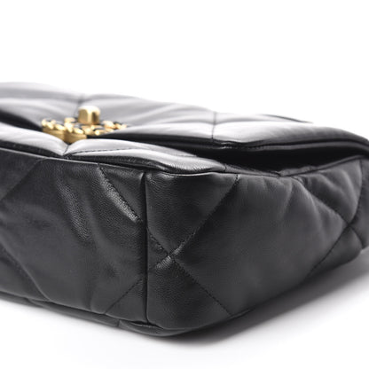 Chanel Goatskin Quilted Medium 19 Flap Black 6 of 10