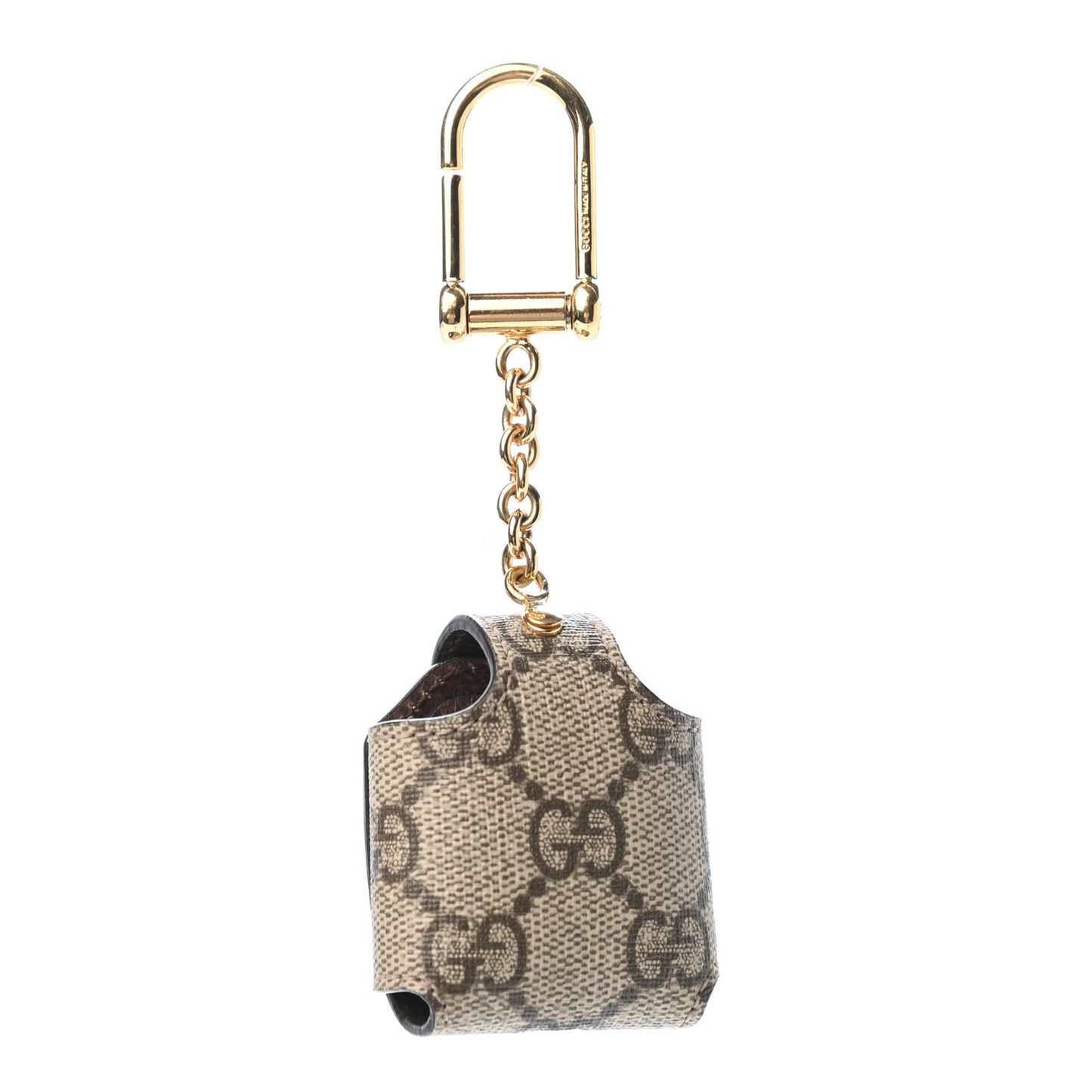 GG Supreme Monogram Ophidia AirPods Case Beige