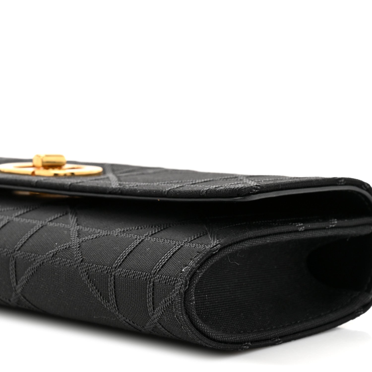 Christian Dior Technical Fabric Macrocannage Miss Caro Top Handle Pouch Black 9 of 10