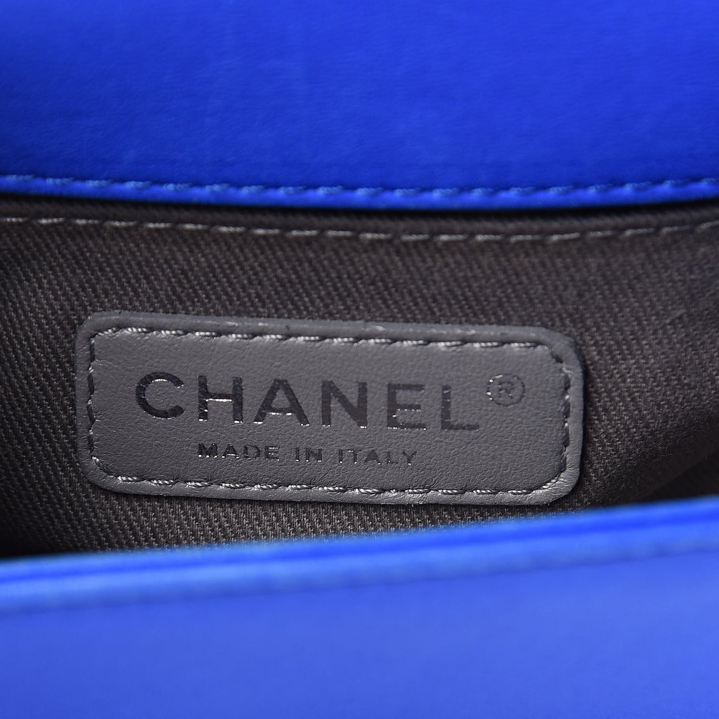 Velvet Quilted Mini Boy Flap Blue