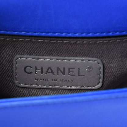Chanel Velvet Quilted Mini Boy Flap Blue 6 of 12