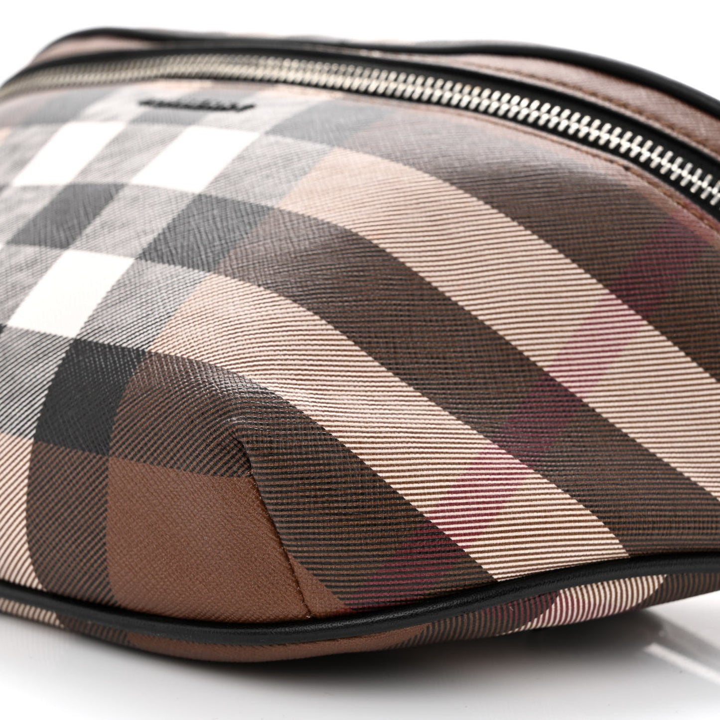 E-canvas Check Cason Bum Bag Dark Birch Brown