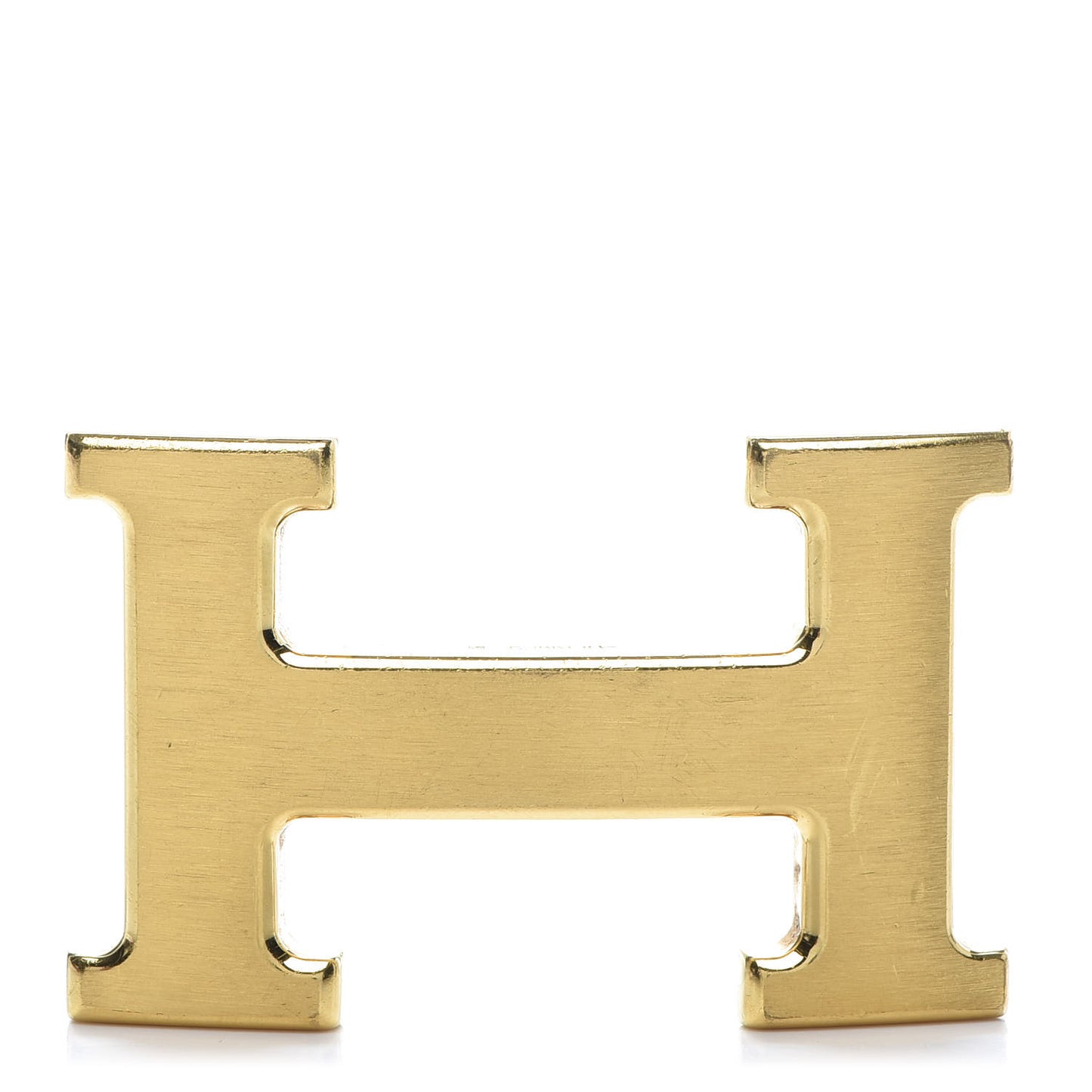 Brushed 32mm H Belt Buckle Gold