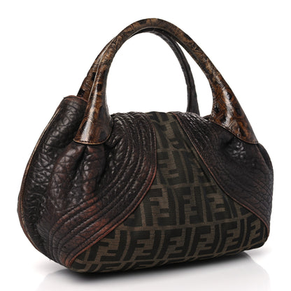 Fendi Zucca Nappa Nuvolata Vitello Tortuga Small Spy Tobacco Moro 3 of 11