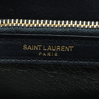 Saint Laurent Sheepskin Matelasse Medium College Monogram Bag Navy Blue 7 of 9