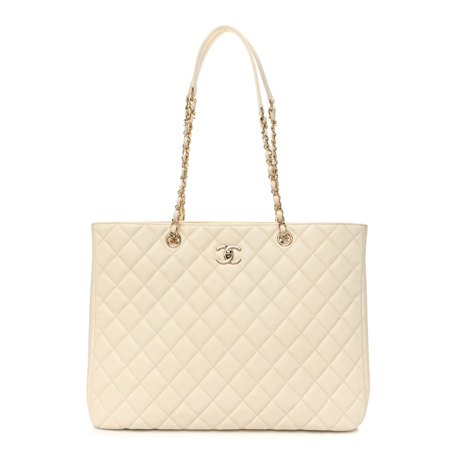 Chanel Caviar Quilted Large Classic Shopping Tote White 1 of 16