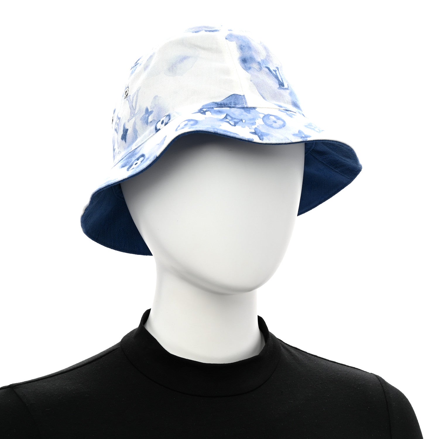 Louis Vuitton Watercolor Monogram Bucket Hat 60 Blue 2 of 7