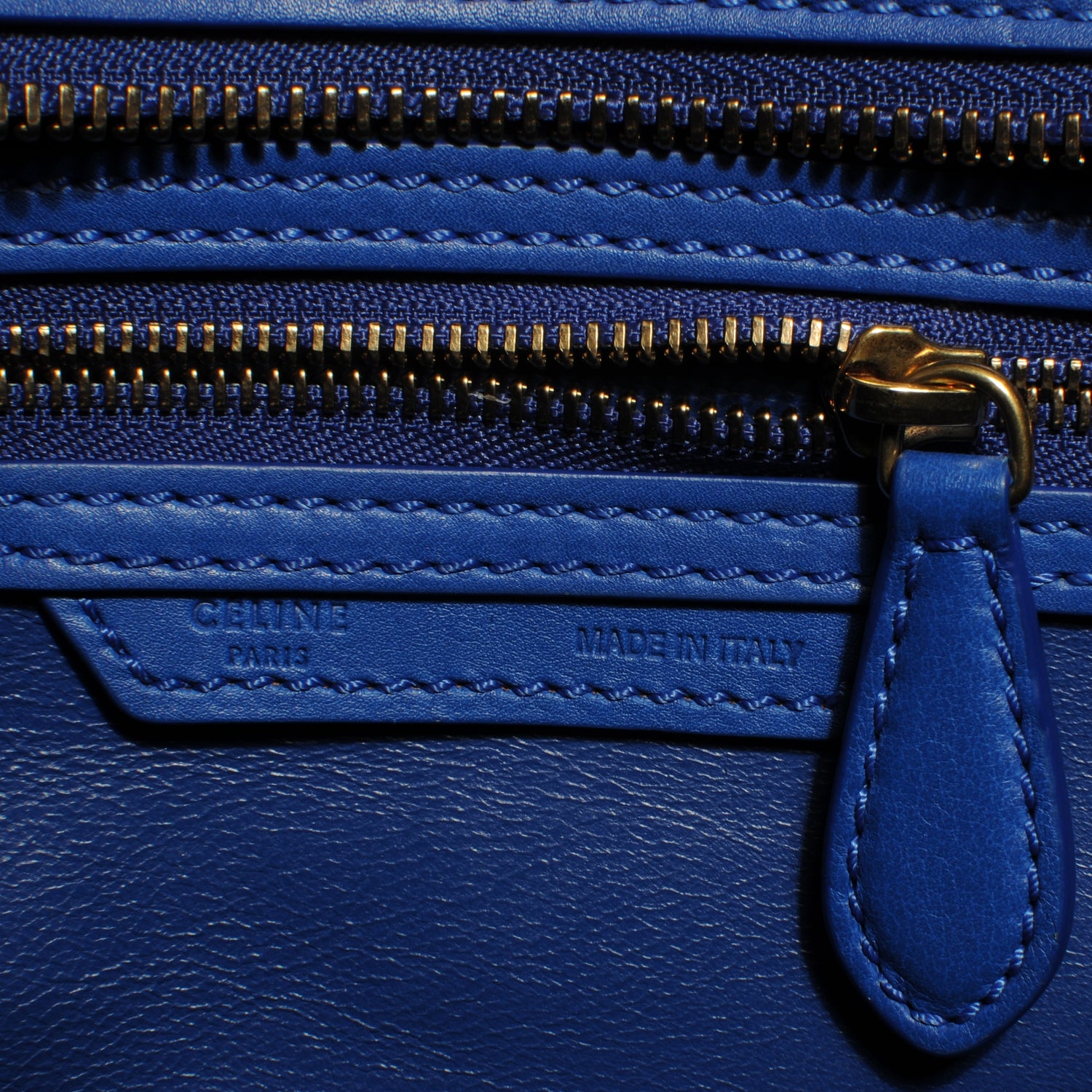 Celine Smooth Calfskin Micro Luggage Royal Blue 9 of 10