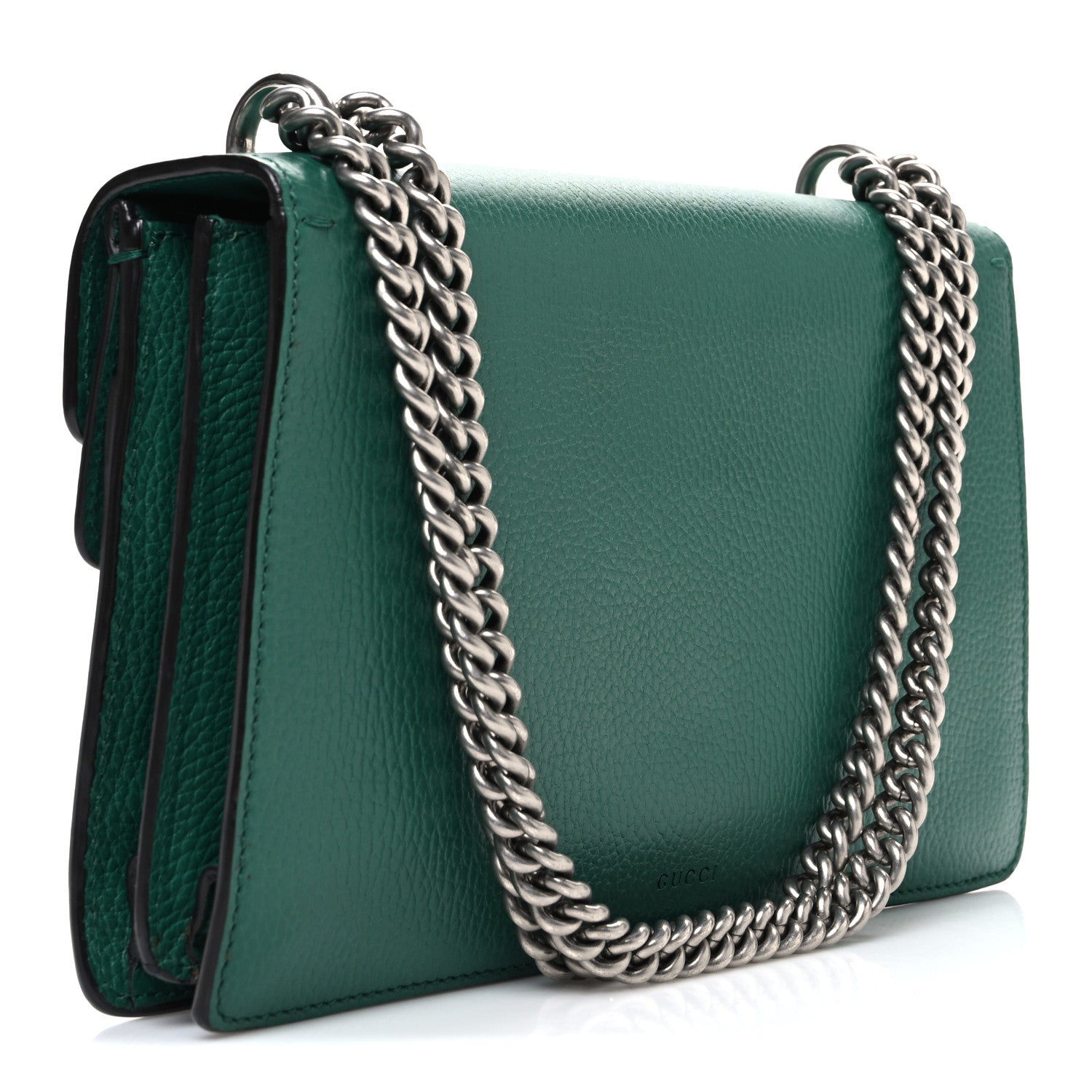 Gucci Pebbled Calfskin Small Dionysus Shoulder Bag Emerald 3 of 10