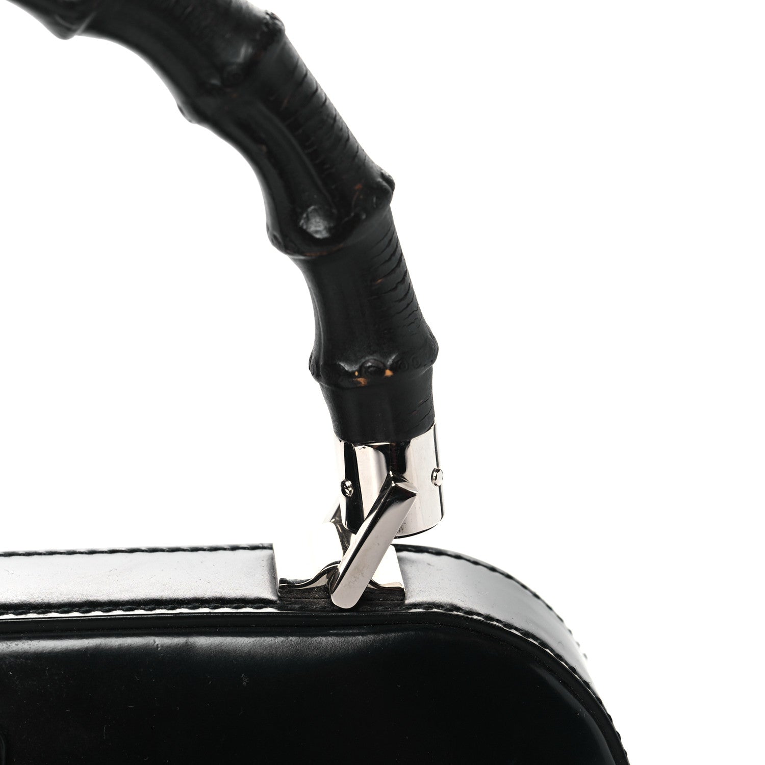 Gucci Regent Calfskin Bamboo Medium Lady Lock Top Handle Bag Black 13 of 15