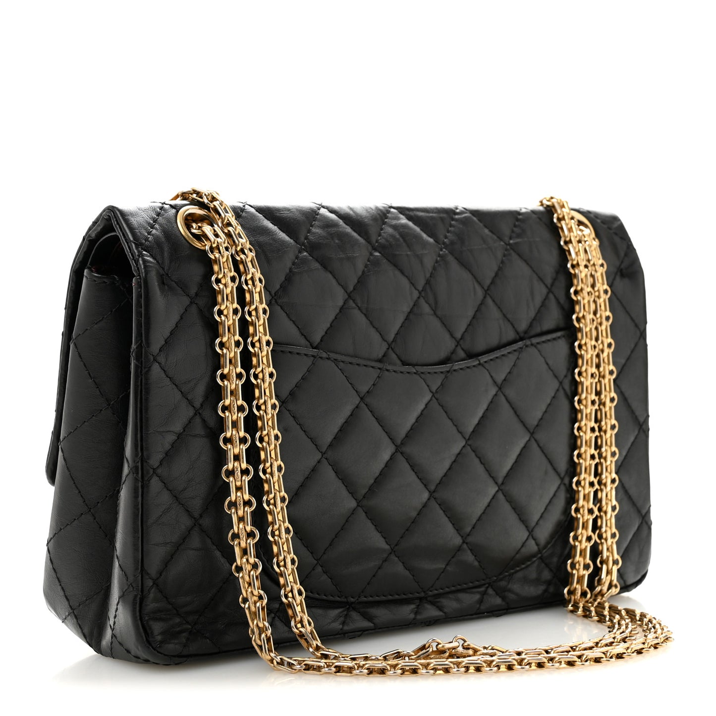 Aged Calfskin Quilted 2.55 Reissue 226 Flap Black