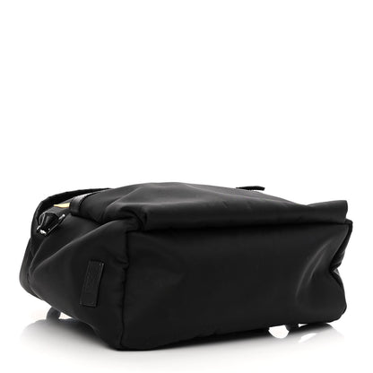 Fendi Nylon Vitello Elite Monster Eyes Rounded Backpack Black Yellow 4 of 10