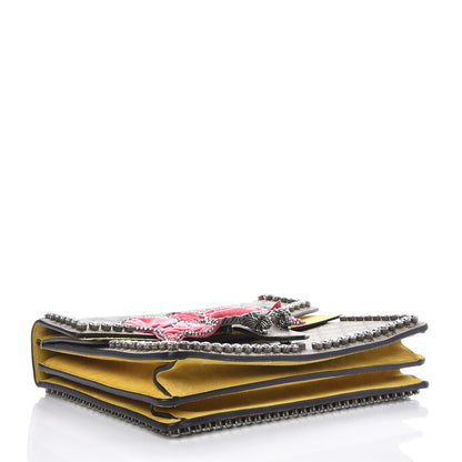 Gucci GG Supreme Monogram Crystal Bow Embroidered Medium Dionysus Shoulder Bag Yellow 5 of 13