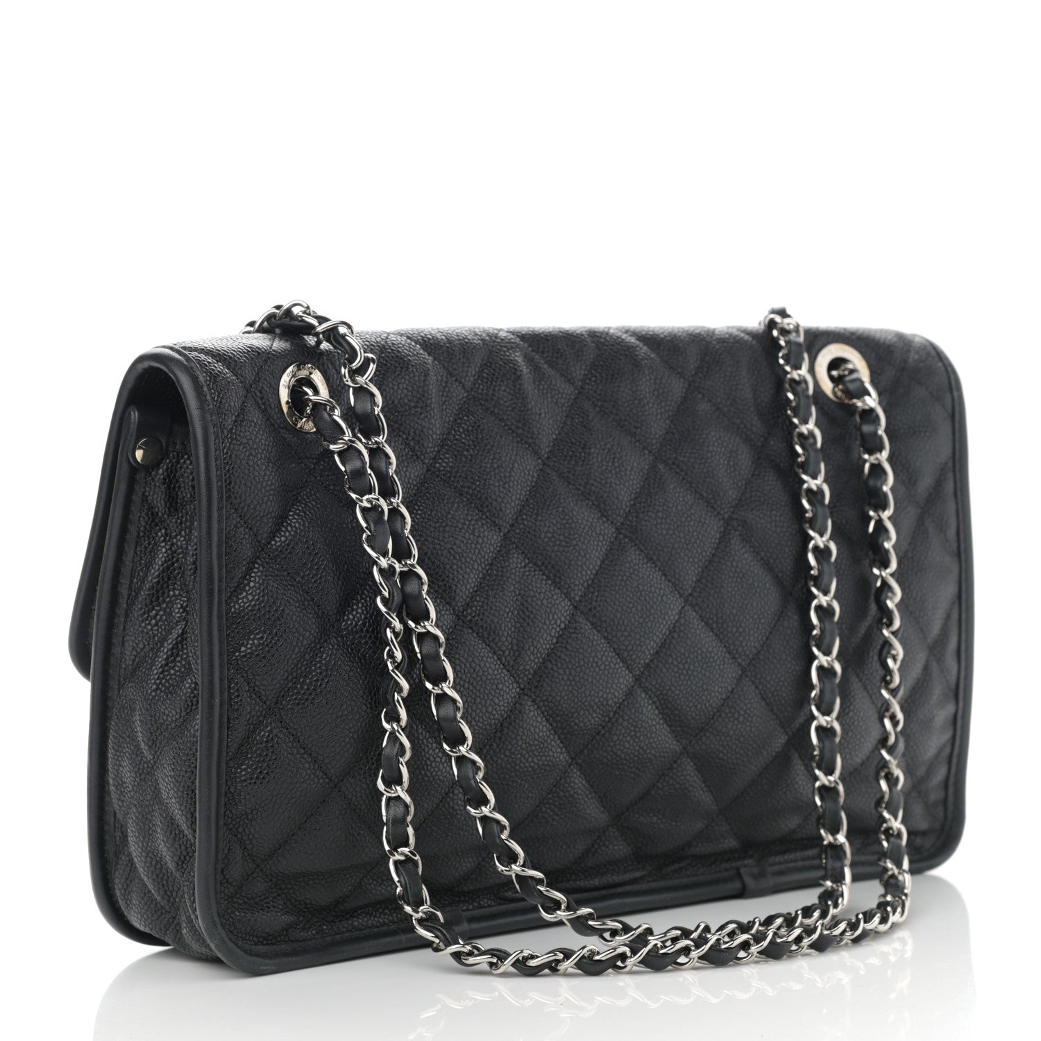Chanel Caviar Quilted Large French Riviera Flap Black 2 of 9