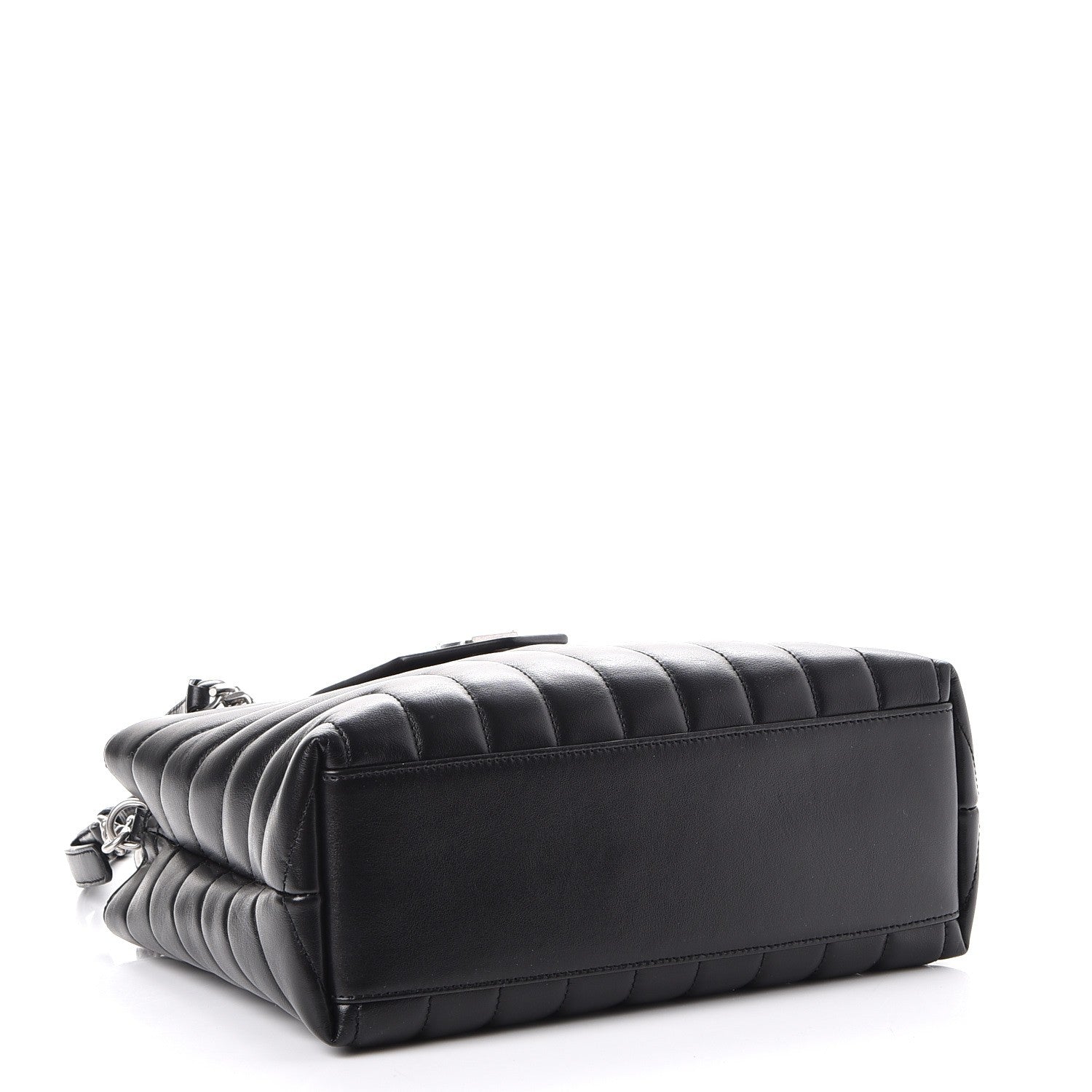 Saint Laurent Calfskin Y Quilted Monogram Small Loulou Shopper Black 4 of 7
