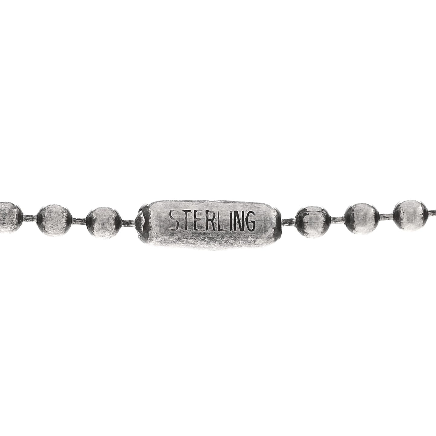 Sterling Silver Tiny CH Cross Ball Pendant Necklace