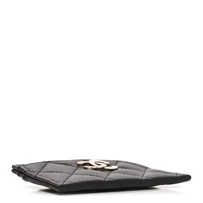 Chanel Caviar Quilted Crystal Card Holder Black 4 of 9