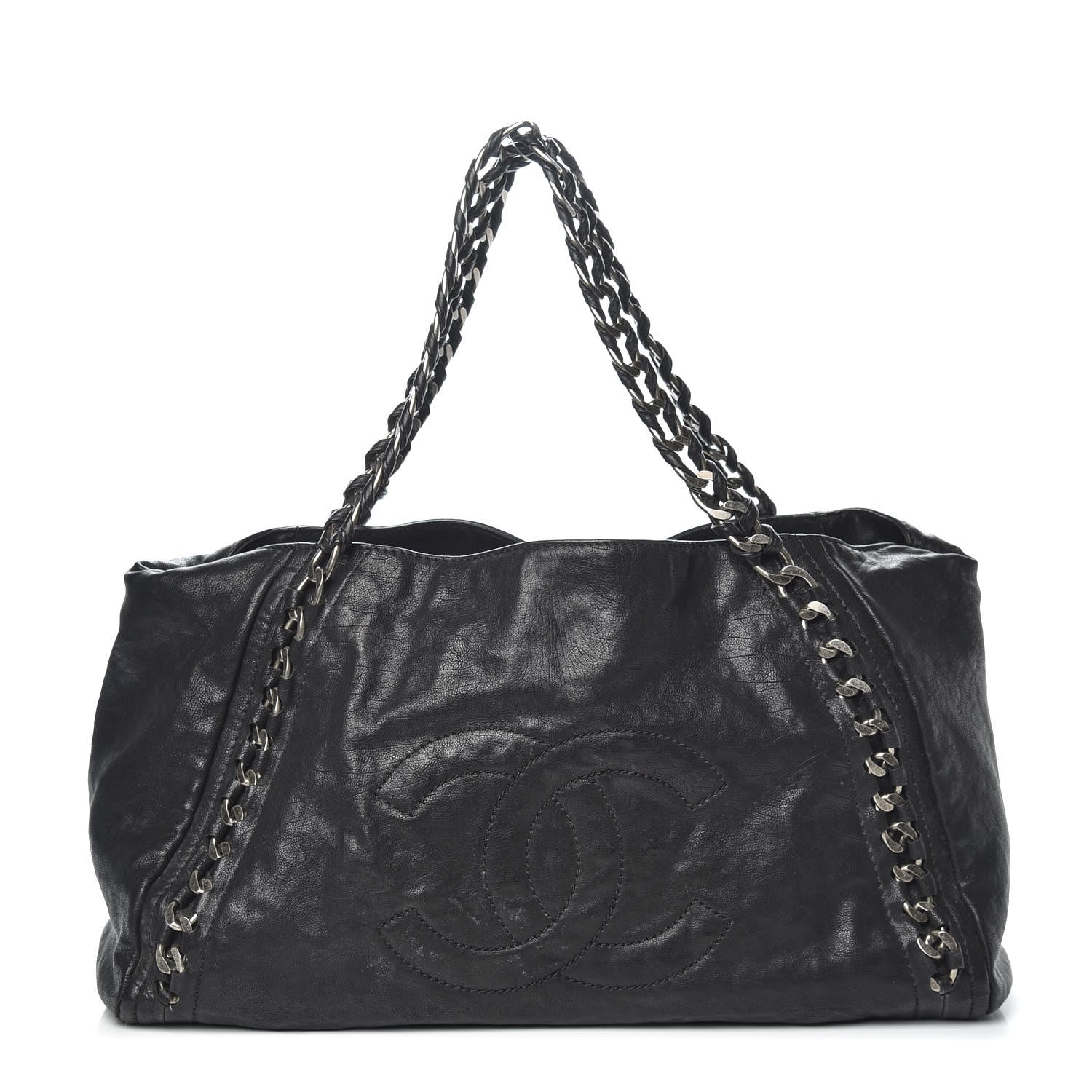 Chanel Calfskin East West Modern Chain Tote Black 1 of 10