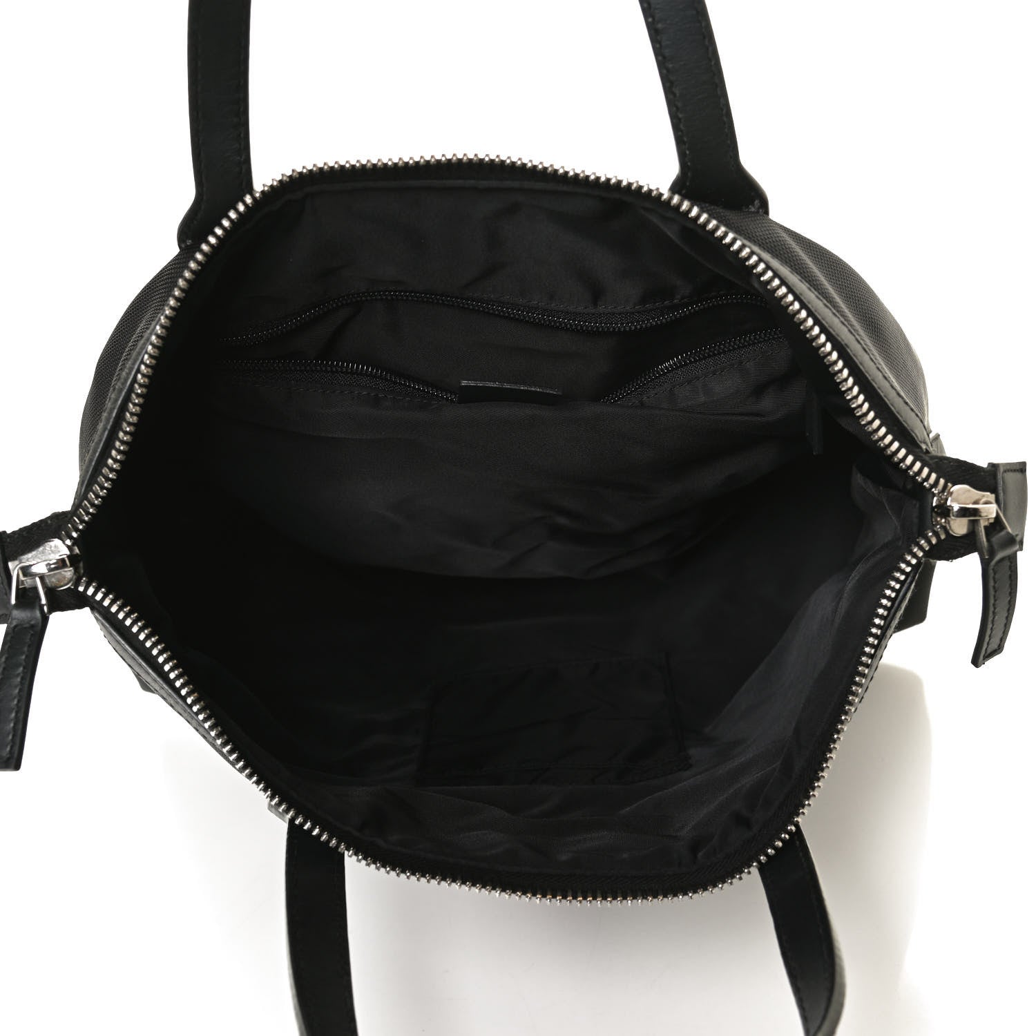Gucci Nylon Web Top Handle Shoulder Bag Black 5 of 12