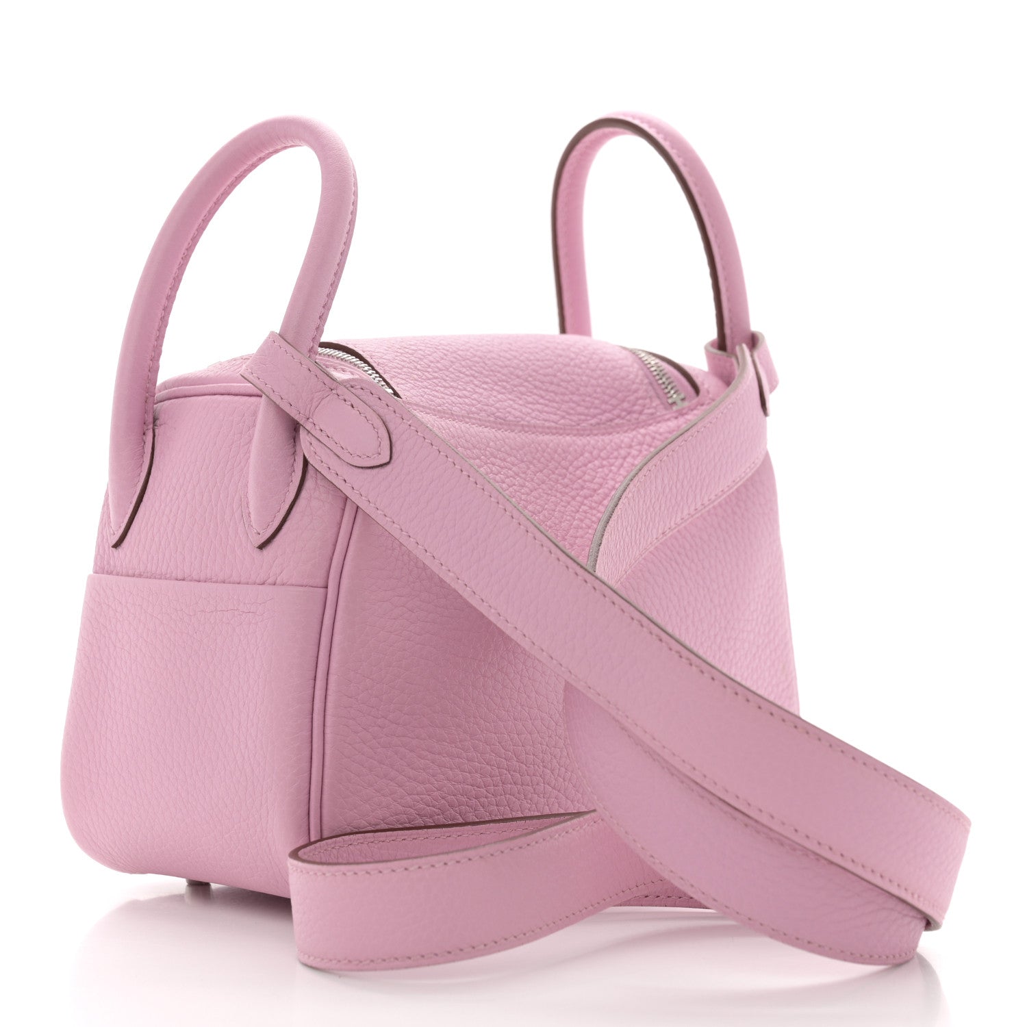 Hermes Taurillon Clemence Mini Lindy 20 Mauve Sylvestre 3 of 12