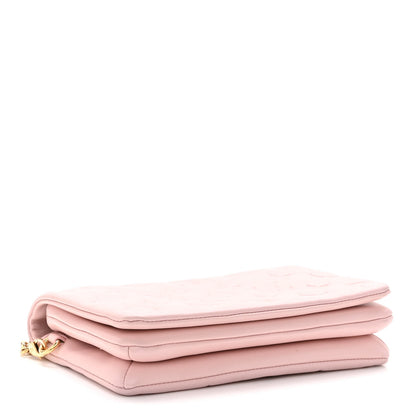 Louis Vuitton Lambskin Embossed Monogram Pochette Coussin Rose 4 of 12