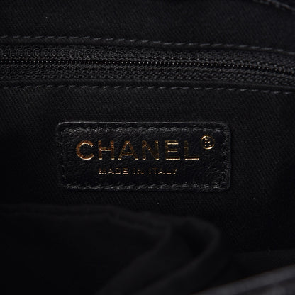 Chanel Crumpled Caviar Coco Pleats Messenger Flap Black 6 of 10