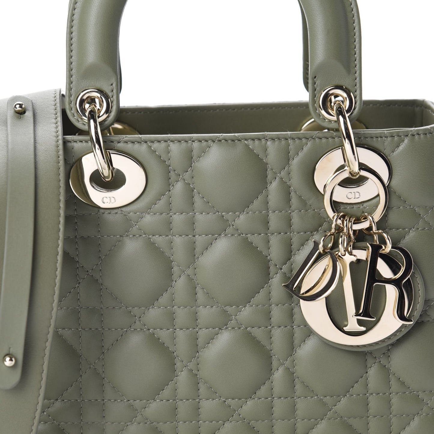 Lambskin Cannage Small My ABCDior Lady Dior Army Green