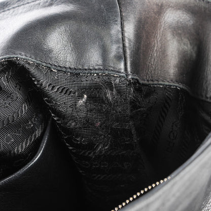 Prada Soft Calf Two Pocket Hobo Nero Black 6 of 11
