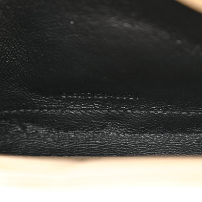 Saint Laurent Grain De Poudre Matelasse Chevron Monogram Chain Wallet Dark Beige 7 of 10