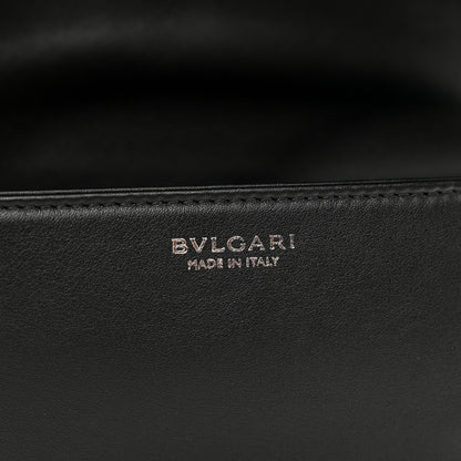 Bulgari Calfskin Matelasse Mini Serpenti Cabochon Crossbody Bag Black 8 of 11