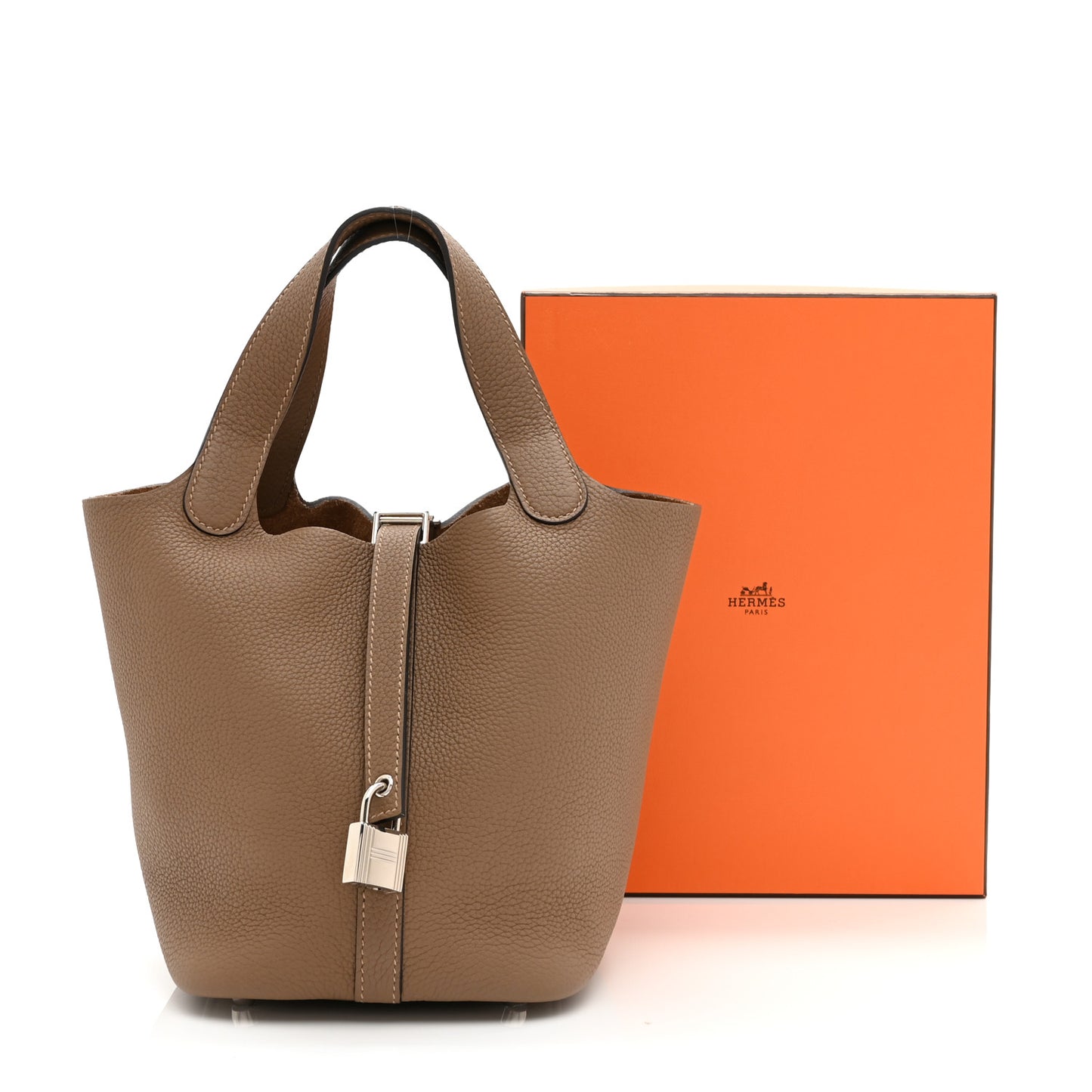 Taurillon Maurice Picotin Lock 18 PM Beige De Weimar