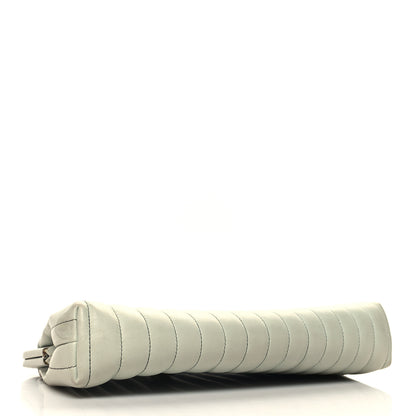 Chanel Lambskin Vertical Quilted Mademoiselle Clutch Light Green 4 of 12