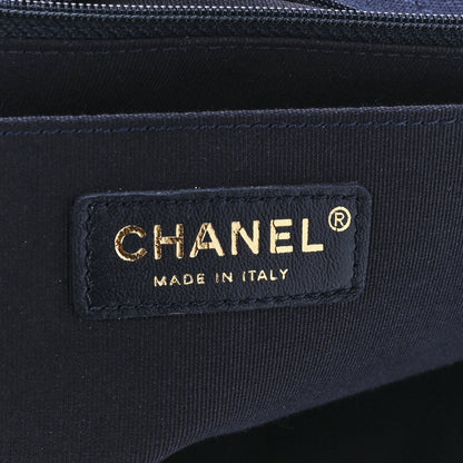 Chanel Jersey Quilted XL Jumbo Flap Navy 5 of 11