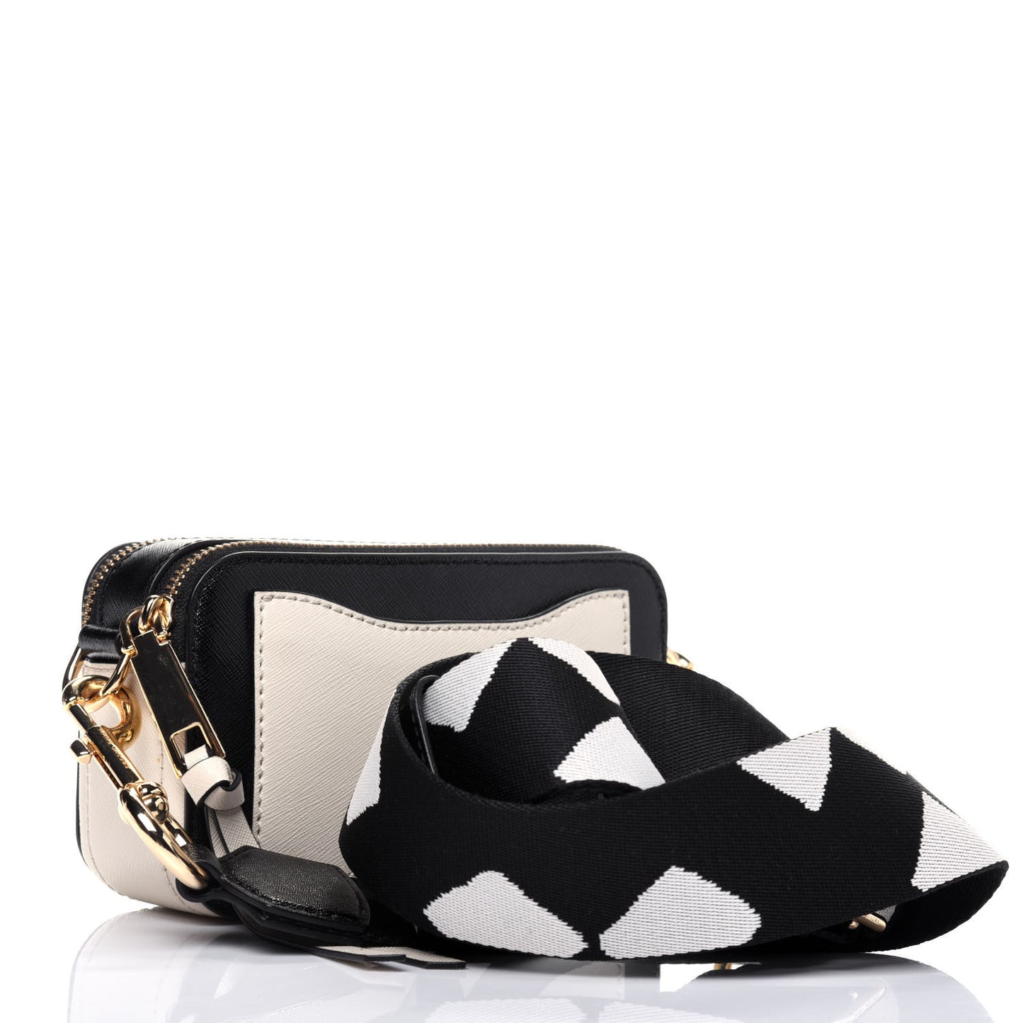 Saffiano Small Snapshot Camera Bag Cloud White Multicolor