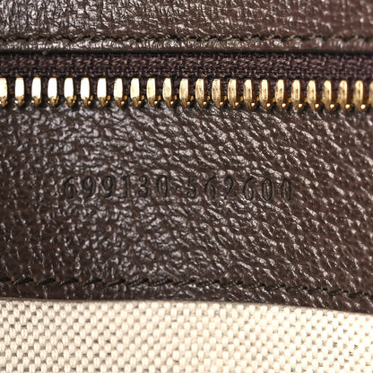 Gucci Monogram Jumbo GG Textured Dollar Calfskin Web Wristlet Messenger Bag Camel Ebony New Acero 11 of 22