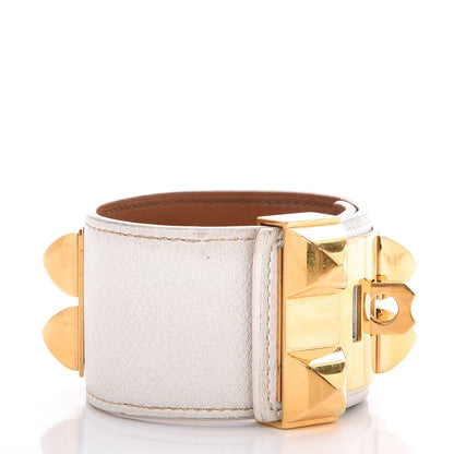 Hermes Epsom Collier de Chien CDC Bracelet L White 3 of 8