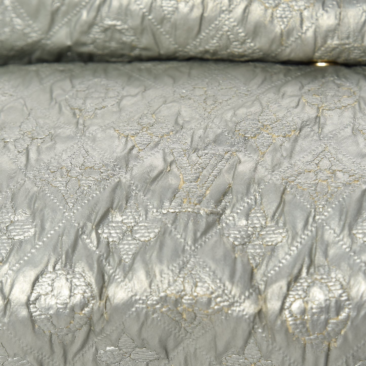Jacquard Quilted Monogram Limelight Clutch GM Perle