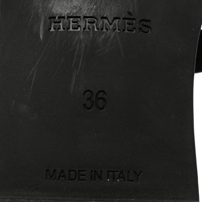 Hermes Rubber Aloha Sandals 36 Black 7 of 9