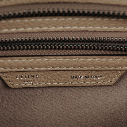 Celine Drummed Calfskin Micro Luggage Dune 7 of 8