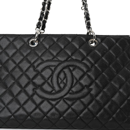 Chanel Caviar Quilted XL Grand Shopping Tote GST Black 7 of 10