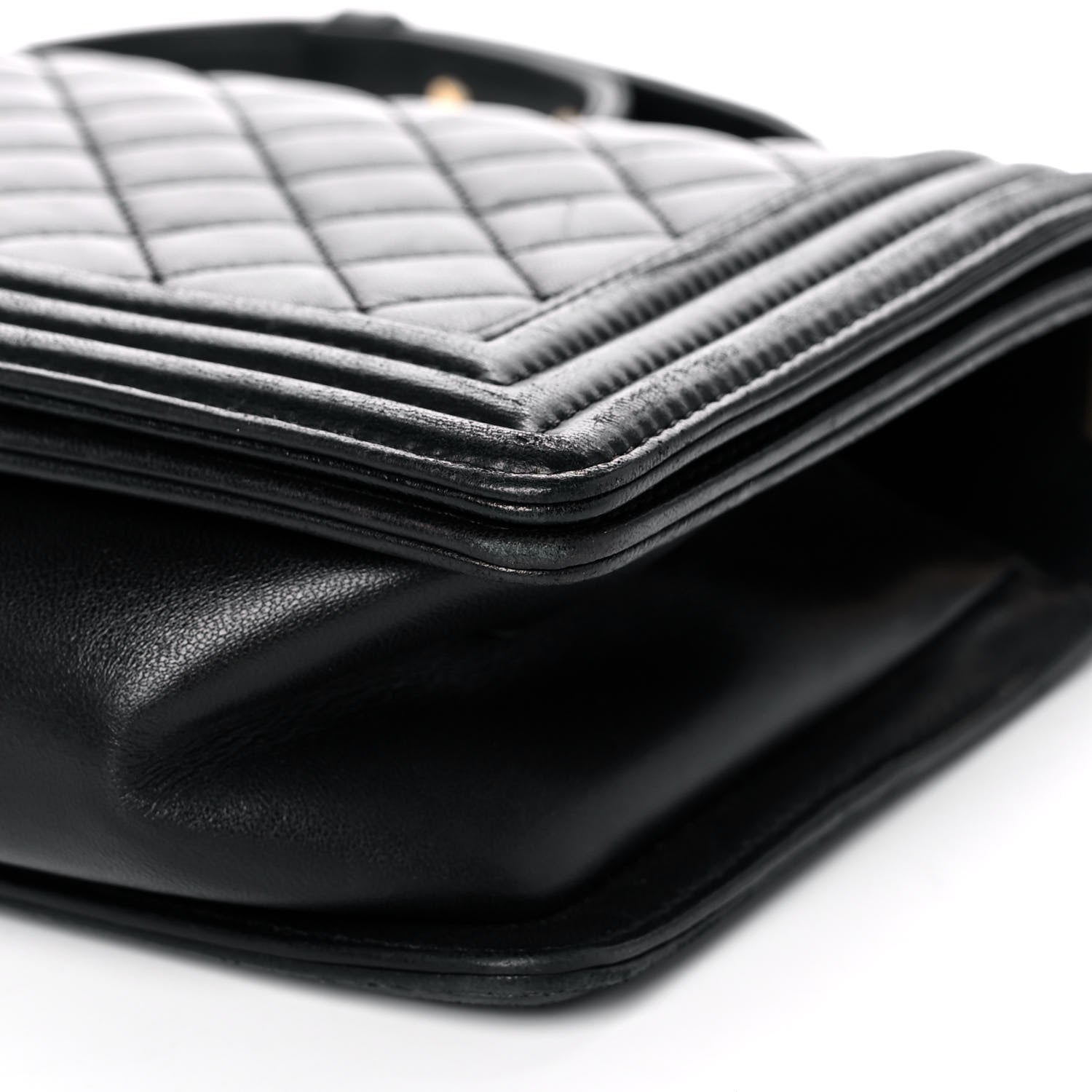 Chanel Lambskin Quilted Medium Boy Flap Black 10 of 12