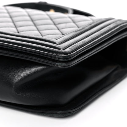Chanel Lambskin Quilted Medium Boy Flap Black 10 of 12